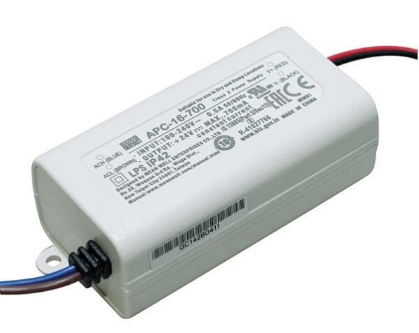 Alimentatore Led Driver Corrente Costante 700mA 9-24V 16,8w Meanwell